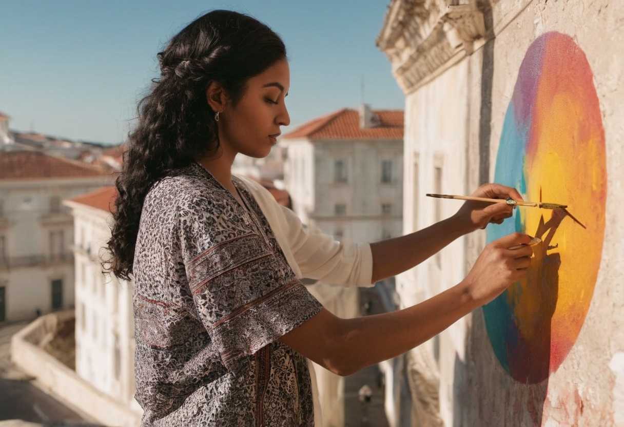 Saroni Davis, peintre de fresques à Lisbonne